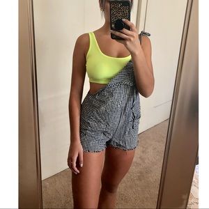 LF SPRING 17 gingham overall/romper